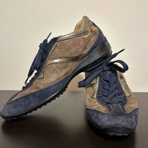 TODS vintage two toned driving tie sneaker shoes size 37